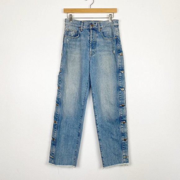 Jonathan Simkhai Manfriend Button Down Wide Leg Jeans - Picture 6 of 15